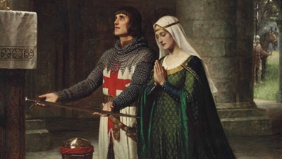 edmund blair leighton the dedication